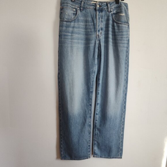 Ladies SZ 28 Madewell Blue Curvy Dean Straight-Leg Jean - Picture 1 of 6
